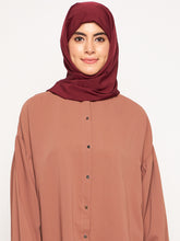 Nabia Maroon Solid Scarf